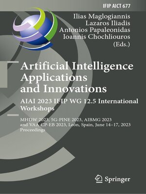 cover image of Artificial Intelligence Applications and Innovations 